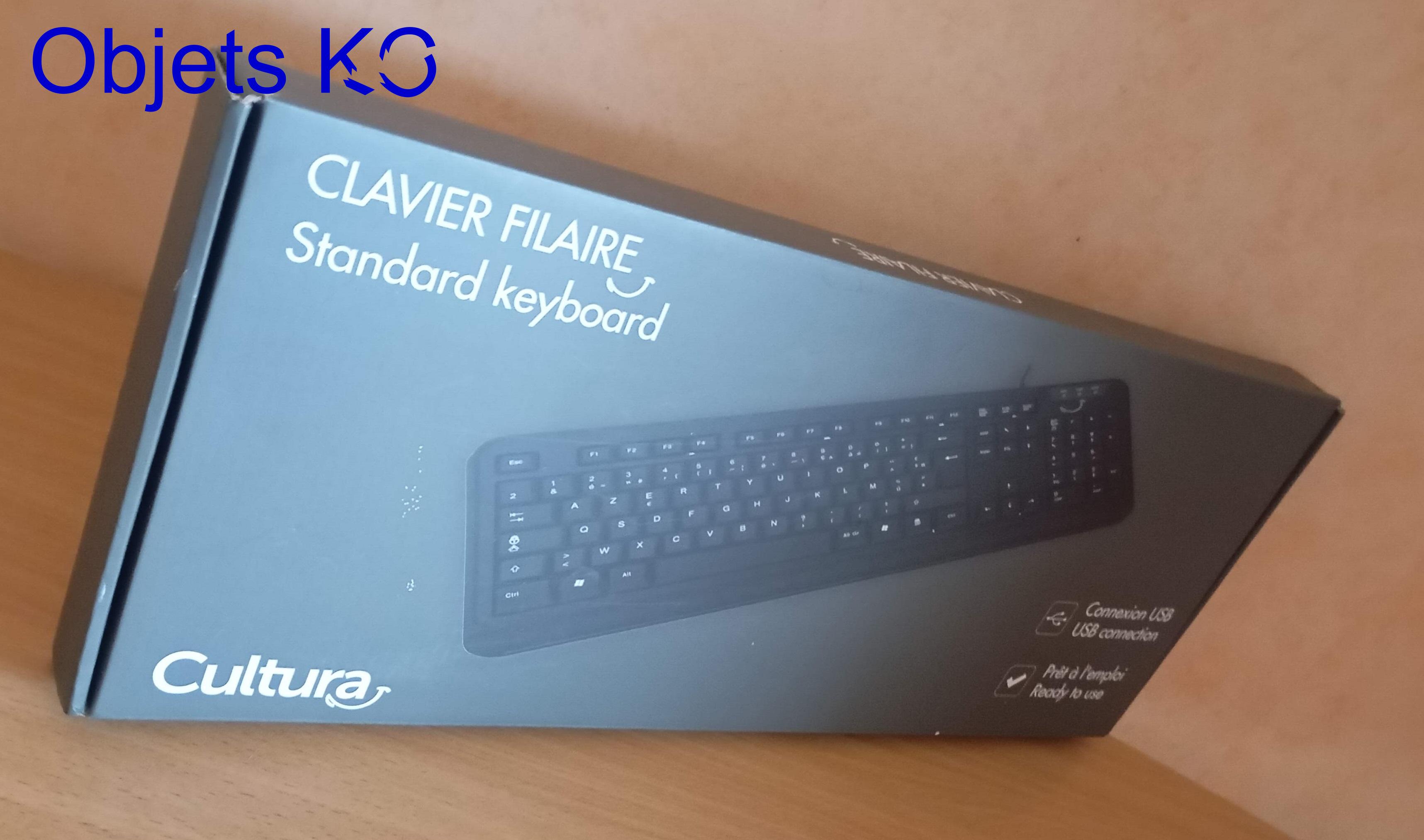 Clavier filaire Cultura Noir